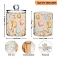 thumbnail image 5 of Yayeee 2 Pack Qtip Holder Bathroom Cotton Swab Canister with Lid Clear Dispenser Set, Watercolor Seashell, 5 of 6