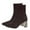 Brown, variant on Women Fashion Short Boots Fall Winter Solid Color Casual Comfortable Knit Stretch Sock Booties High Heel for Party Wedding