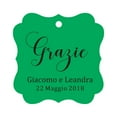 thumbnail image 1 of Darling Souvenir Wedding Favor Tag Grazie Wedding Thank You Gift Custom Hang Tags-Green-100 Tags, 1 of 1