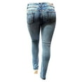 thumbnail image 3 of Womens Plus Size Acid Wash Distressed Ripped Blue Skinny Denim Jeans Pants, 3 of 3