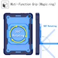 thumbnail image 2 of Tarise Rugged Kids Case for Kindle Fire HD 8 & Fire HD 8 Plus Tablet (12th Generation 2022 Release), Heavy Duty Shockproof 360°Swivel Ring Stand Handle Case Cover for Kindle Fire 8, Navy/Blue, 2 of 8