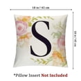 thumbnail image 4 of Monogram Letter S Throw Pillow Covers Floral  Orange Flower Pillows Decorative Throw Pillows Pillowcase Farmhouse Decor for Couch Sofa, Family Last Name Initial Pillow Case, 4 of 7