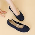 thumbnail image 4 of Zapatos planos de tejido de mujeres zapatos de vestir de punta redonda Slip On Walking Flats Zapatos Bajo Cedición para la oficina de oficina casual elegante Boda, 4 of 6