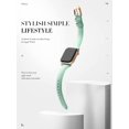 thumbnail image 5 of Recoppa Compatible with Apple Watch Bands 38mm 40mm, Non-Fade Slim Genuine Patent Leather Wristband for Women Apple iWatch Series SE/7//6/5/4/3/2/1, Milk Green", 5 of 8