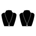 thumbnail image 1 of Youkk Collier Pendentif Gothique pour Femmes, Pièces à Large Application, Bon Cadeau, Collier en Acier Inoxydable, Mode Argent 2Set, 1 of 3