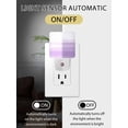thumbnail image 2 of Night Lights Auto Sensor Purple White Plug-in LED Nightlights Lamp Dusk to Dawn for Living Room, Bedroom, Bathroom, Hallway, Stairways Home Wall Decor, Ombre Abstract Night Light, 2 of 9