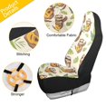 thumbnail image 3 of ALAZA Cool Sloth Play Guitar Car Seat Covers 2 PCs Universal Auto Front Seats Interior Protector, 3 of 7