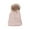 Beige, variant on Zwiiyzr Boys And Girls 2-6 Years Fashion Solid Color Cute Outdoor Warm Knit Pompom Hat Red