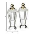 thumbnail image 2 of HomeRoots 376101 Handcrafted Optical Crystal & Gold Salt & Pepper Shakers, Pair, 2 of 5