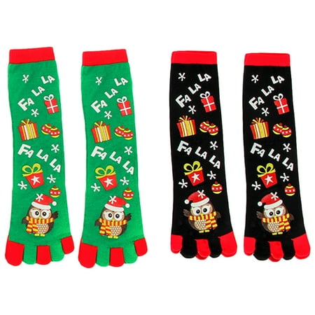 

2 Pairs of Christmas Socks Lovely Cartoon Comfortable Thicken Christmas Socks