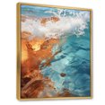 thumbnail image 2 of Designart "Beach Photo Oceanic flow IV" Nautical & Beach Floater Framed Wall Art Print, 2 of 7