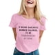 thumbnail image 1 of Camiseta con estampado sarcástico para mujer - Camiseta informal de manga corta con frases divertidas, 1 of 5