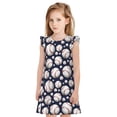 thumbnail image 1 of Fotbe Cute Basebal Vestido de Dormir para Niñas de 3 a 10 Años, Mangas Cortas, Estilo Princesa, Pijama Camisón con Mangas Voladas-X-Large, 1 of 6
