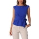 thumbnail image 2 of BLUSA DE TRABAJO CON LAZO FRONTAL Y CUELLO BARCO PARA MUJER XS AZUL REAL, 2 of 6
