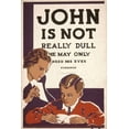 thumbnail image 2 of WPA 23x32 Black Ornate Wood Framed with Double Matting Museum Art Print Titled - John is not really dull, 2 of 4