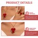 thumbnail image 3 of 1 juego de collar y pendientes con forma de rosa, anillo y collar con forma de rosa para boda o San Valentín., 3 of 6