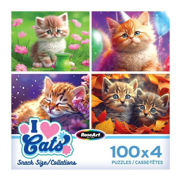 RoseArt - Snack Size 400 pièces - I Love Cats - Puzzle emboîtable pour adulte