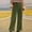 Army Green, variant on Vintage Corduroy Pants Women Loose Elastic Waist Straight Wide Leg Pants High Waist Trousers Streetwear Casual Pants Spring Fall Trousers Beige M
