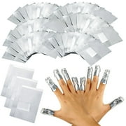 100x Foil Nail Art Soak Off Gel Acrylique Vernis à Ongles Remover Clean Aluminium