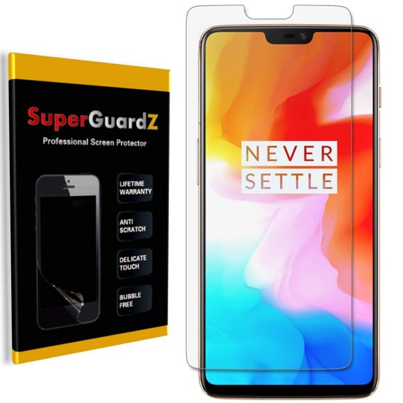[Lot de 8] pour OnePlus 6 Protecteur d'Écran, SuperGuardZ, Ultra Clair, Anti-Rayures, Anti-Bulles [Remplacement à Vie]