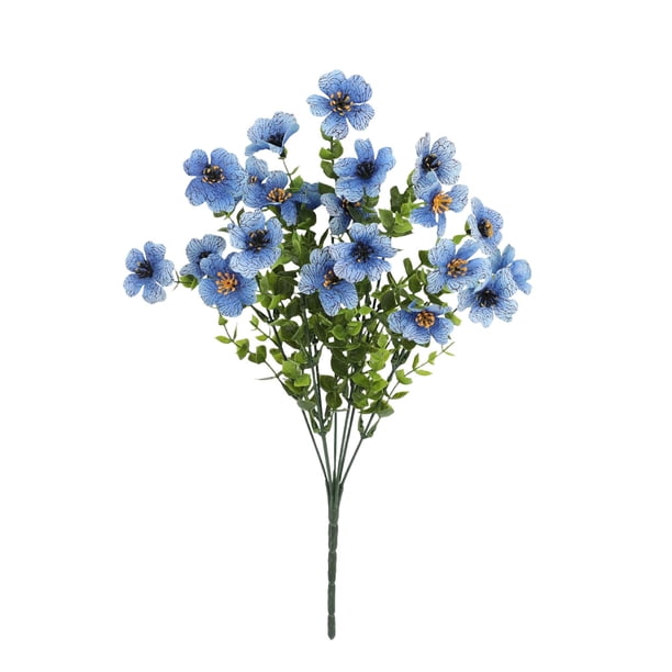 Decoraciones de ramos de flores artificiales para el hogar, la oficina, bodas y fiestas. Arreglo floral estampado de seda con follaje verde para interiores. Centro de mesa y pared.