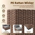 thumbnail image 6 of Lofka 7-Piece Patio Furniture Set, Outdoor Sectional Sofa with PE Wicker Rattan, Gray Cushions & Glass Coffee Table, All-Weather Patio Conversation Set for Backyard Deck Poolside, 6 of 16