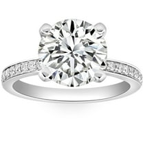 Pompeii Certified 3 1/4Ct Lab Grown Diamond Engagement Ring in 14k Gold (G/H,VS2-SI1)