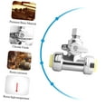 thumbnail image 4 of Bybiment (Pack of 2) 1/2" 1/2" 3/8" .D. Compression Tee Stop Valves with Disconnect Clip, 1/4 Turn Chrome Plated Water Shut Off for Copper, PEX, Pipe, 4 of 7