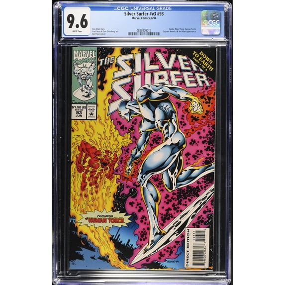 Silver Surfer #93 CGC NM+ 9.6 White Pages Comic Book