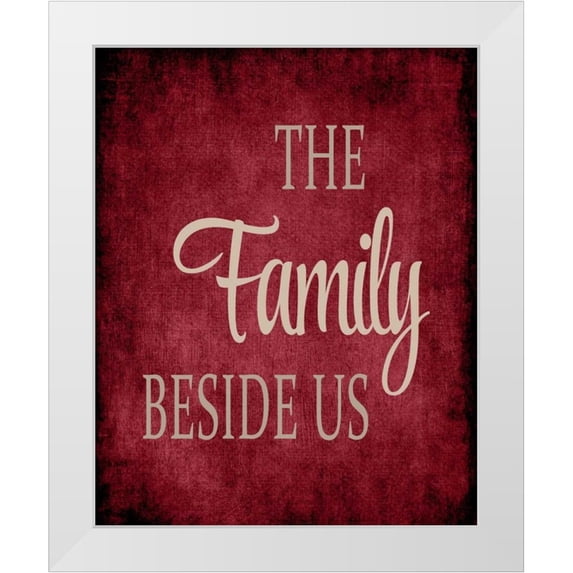 Robinson, Tamara 20x24 White Modern Wood Framed Museum Art Print Titled - The Family Beside Us - Red