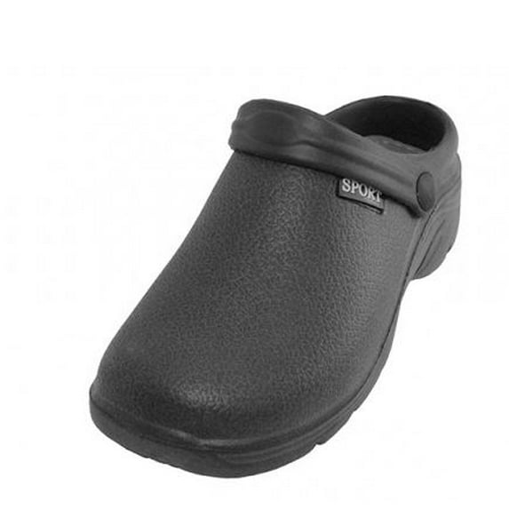 Women's Garden Clogs with Back Strap, Ultralite Close Toe Women's Nurse Slipper. Sizes 6-11 True to size. Black or White