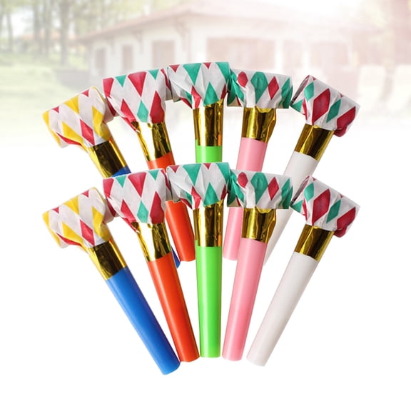 ETHZZLE 50Pcs Blowouts Party Favors Assorted Colors Practical Whistles for Festival and Holiday Use