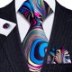 thumbnail image 3 of Set de corbata Barry.Wang de seda tejida de 150 cm, azul, 3 of 6