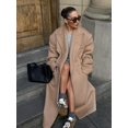 thumbnail image 2 of Abrigos de Cachemira de gran tamaño para mujer, chaquetas clásicas de moda con bolsillos de solapa elegantes, chaquetas de manga larga, ropa de calle femenina elegante 2024, 2 of 5