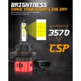 thumbnail image 2 of H13/9008 LED Bulbs For Chevy Cruze 2011 2012 2013 2014 2015 LED Headlight Bulbs Combo High Low Beam, Halogen Replacement, Pack of 2, 2 of 13