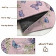 thumbnail image 6 of Pink Flowers Round Area Rug 3Ft Washable Small Circle Rugs for Kitchen Entryway, Spring Floral Purple Butterflies Farmhouse Non-Slip Carpet Floor Mats Indoor Outdoor Carpet Runner Home Decor, 6 of 8