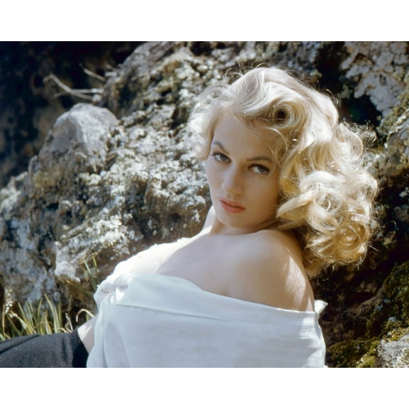 Anita Ekberg Classic 1950's Glamour Pose With Bare Shoulder 24X36 Classic Hollywood Poster