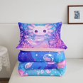 thumbnail image 5 of Manfei 3D Printed Animal Axolotl Queen Comforter Set,Cute Salamander Pattern Comforter Sets Queen,Pink Reversible,3pcs,1 Comforter and 2 Pillowcases, 5 of 7