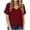 Wine-91, variant on Mittory Womens Tops V-Neck Drop Shoulder Casual Summer T-Shirt Trendy Tshirt with Pocket