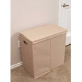 thumbnail image 5 of BirdRock Home Double Laundry Hamper with Lid and Removable Liner - Cream, 5 of 9