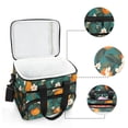 thumbnail image 6 of FORMRS Insulated Cooler Bag 24 Cans Capacity Soft Leakproof Lunch Box with Side Pockets, Orange Leaves, 6 of 7