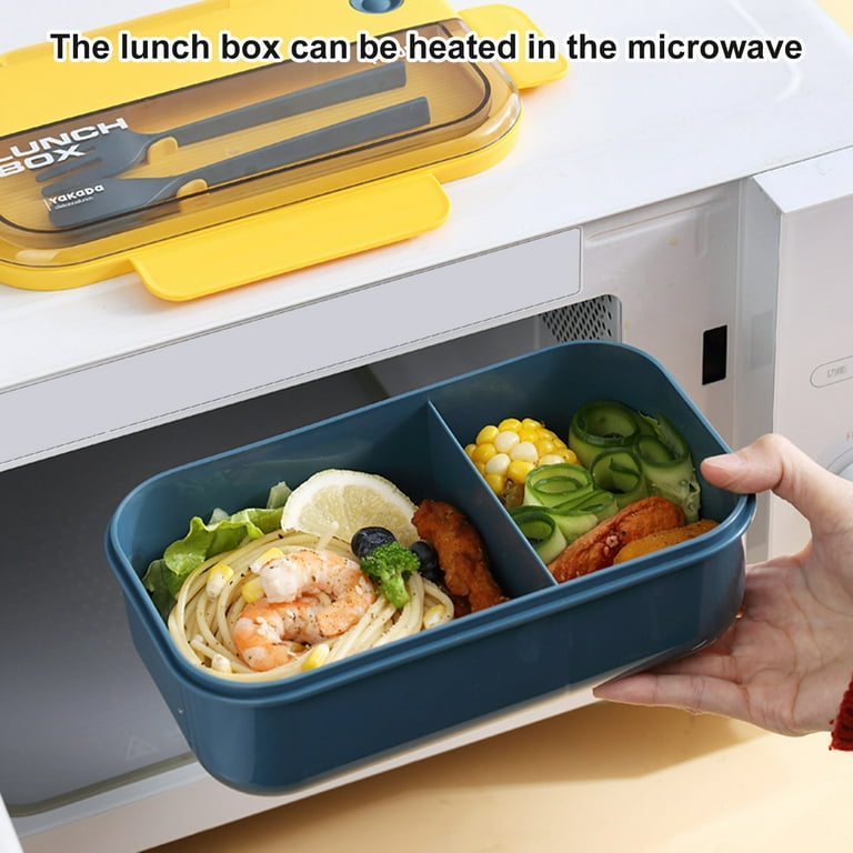 Microwavable Plastic Bento Box Set, Portable Adult And Children Lunch Box  With Bag, Cutlery And Sauce Dish 1set
