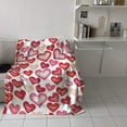 thumbnail image 4 of Flannel Fleece Throw Blanket for Sofa Couch Bed Valentine''s Day Red and Pink Love Heart Soft Cozy Lightweight Blanket for Adults/Kids 49x59inch, 4 of 6