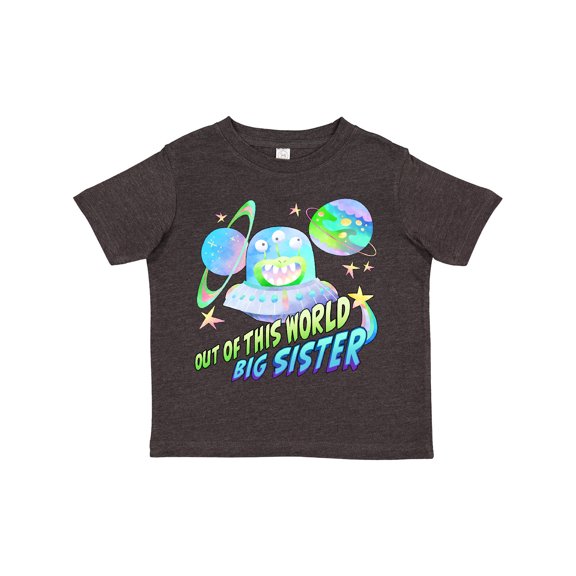 Inktastic Out of This World Big Sister Cute Alien Girls Toddler T-Shirt