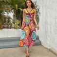 thumbnail image 3 of Candy Pattern Rainbow Lollipop Sleeveless Dress Dresses Women Summer Evening Dresses Ladies Bohemia Long Dresses, 3 of 9