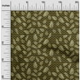thumbnail image 2 of oneOone Polyester Spandex Olive Green Fabric Leaf With Chevron Sewing Material Print Fabric By The Yard 56 Inch Wide, 2 of 5