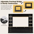 thumbnail image 6 of 4-Piece Entertainment Center Wall Unit, Modern Large TV Stand with 6 Drawers and 4 Doors Pantry Cabinet, Media Console with Bookshelves for TVs Up to 75", Black, 6 of 9