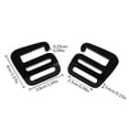 thumbnail image 3 of S SERENABLE 1 Pair Left+Right Metal G Hook Quick Release Webbing Buckle Backpack Clips 25mm Black, 3 of 8