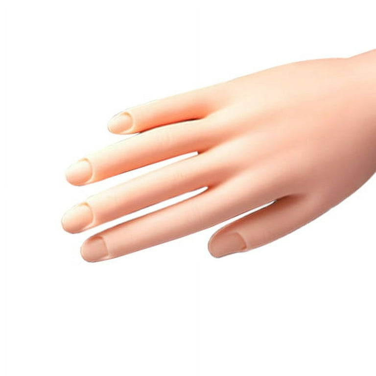 Ciicii Practice Hand for Acrylic Nails-Fake Nail Hand Practice for Fake Nails, Flexible Movable Practice Nail Hand for Acrylic Nail Kit, Maniquin Hand