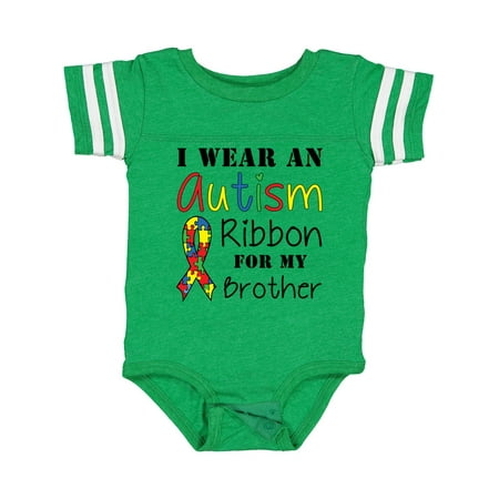 

Inktastic I Wear an Autism Ribbon for My Brother Gift Baby Boy or Baby Girl Bodysuit